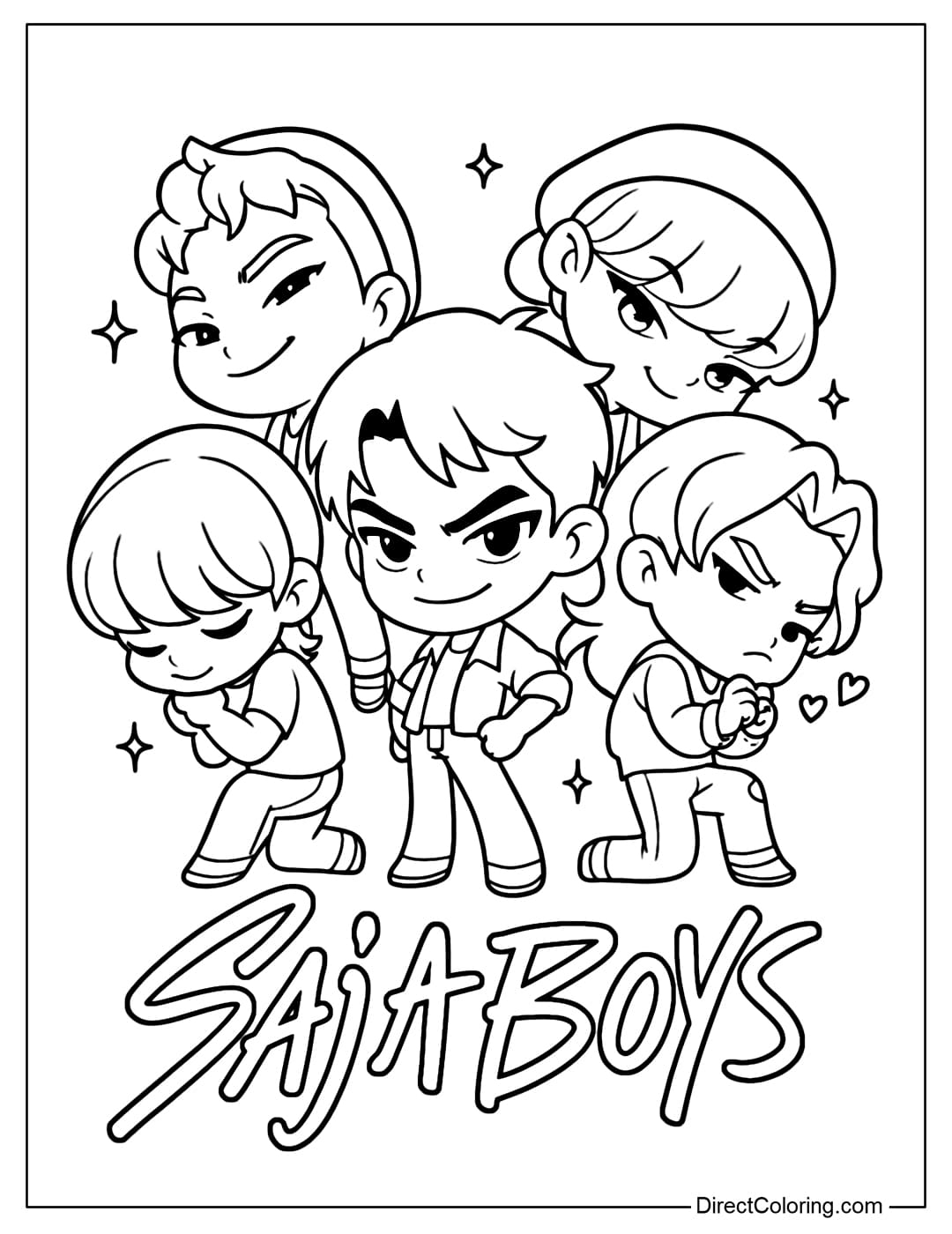 KPop Demon Hunters Coloring Pages Free PDF To Download And Print
