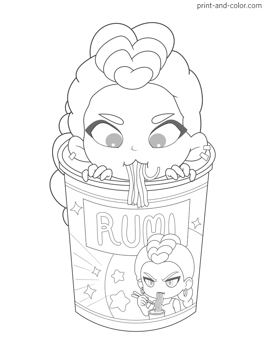 k pop demon hunters coloring