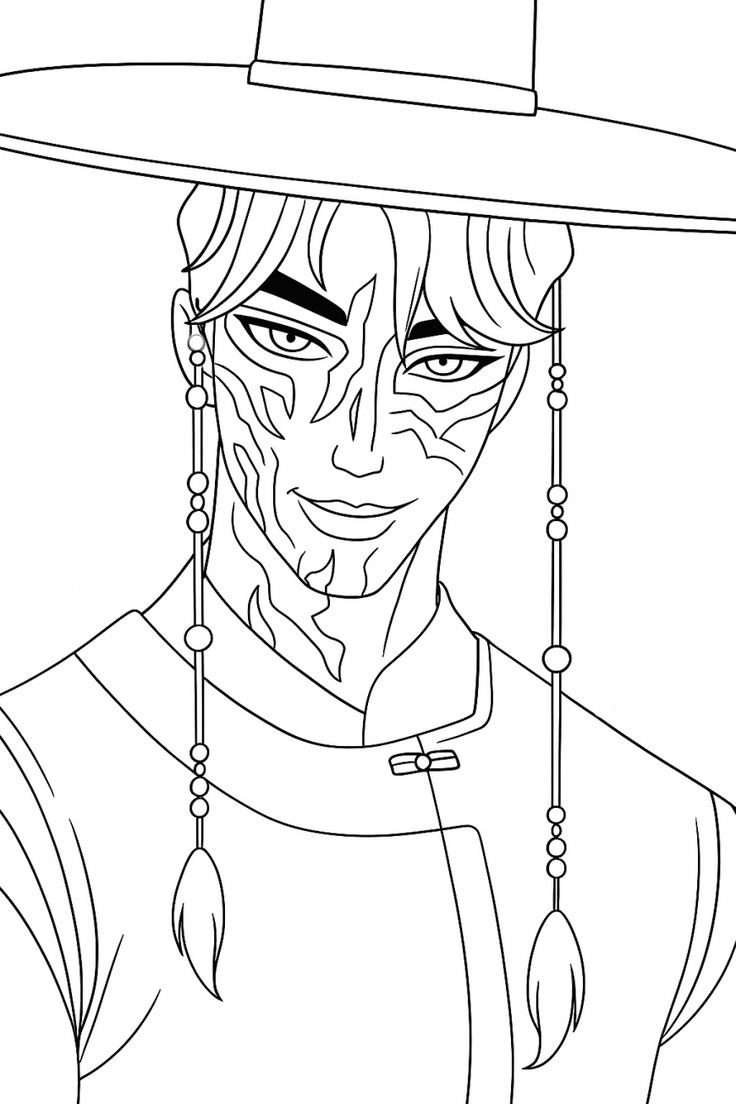 saja boys coloring pages