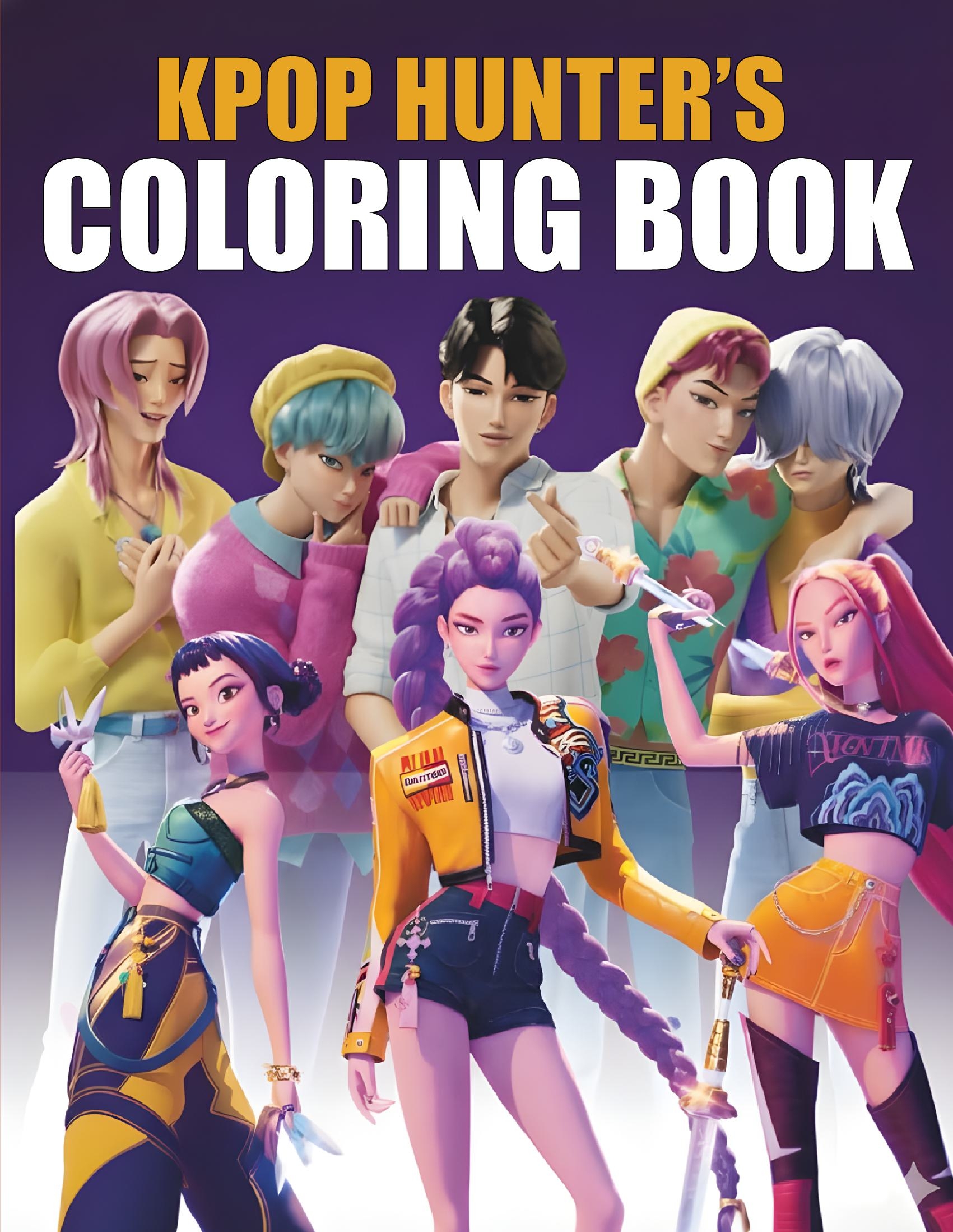kpop demon hunters coloring book