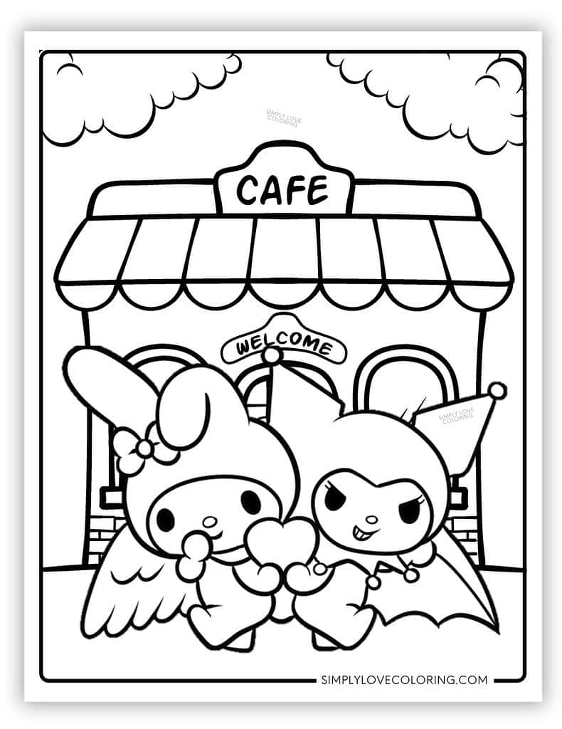 Kuromi Coloring Pages Free PDF Printables Simply Love Coloring