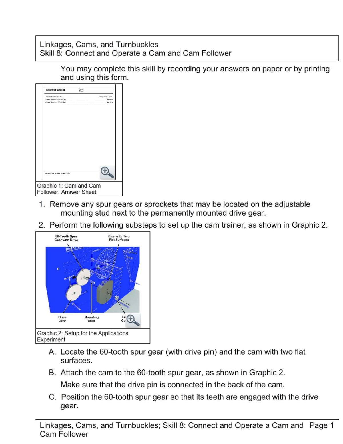 L03 Cams Turnbuckles Skills 8 10 Operation And Setup Guide Studocu