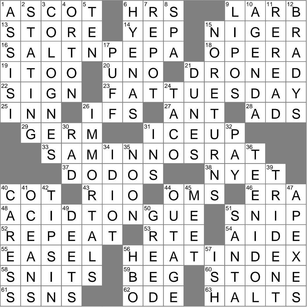 LA Times Crossword 30 Oct 23 Monday LAXCrossword