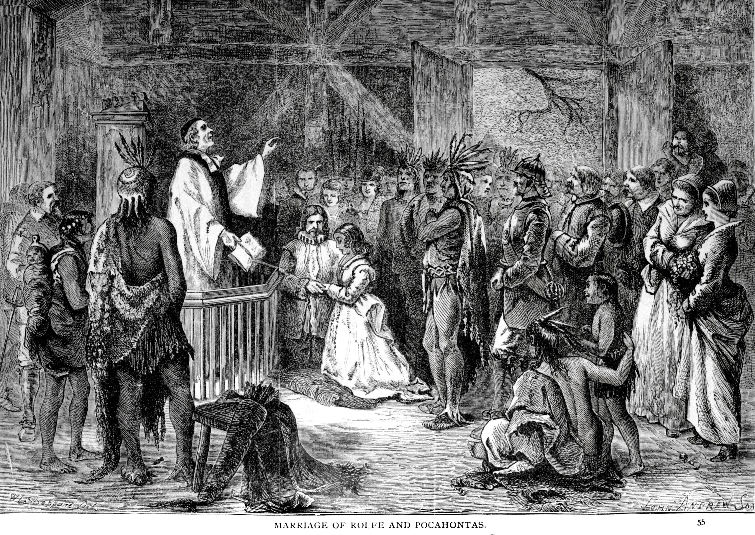 Landmarks The Marriage Of Pocohontas John Rolfe