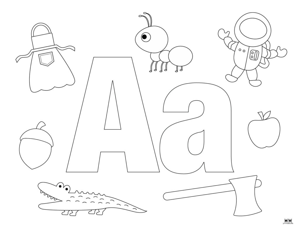 letter a coloring sheet