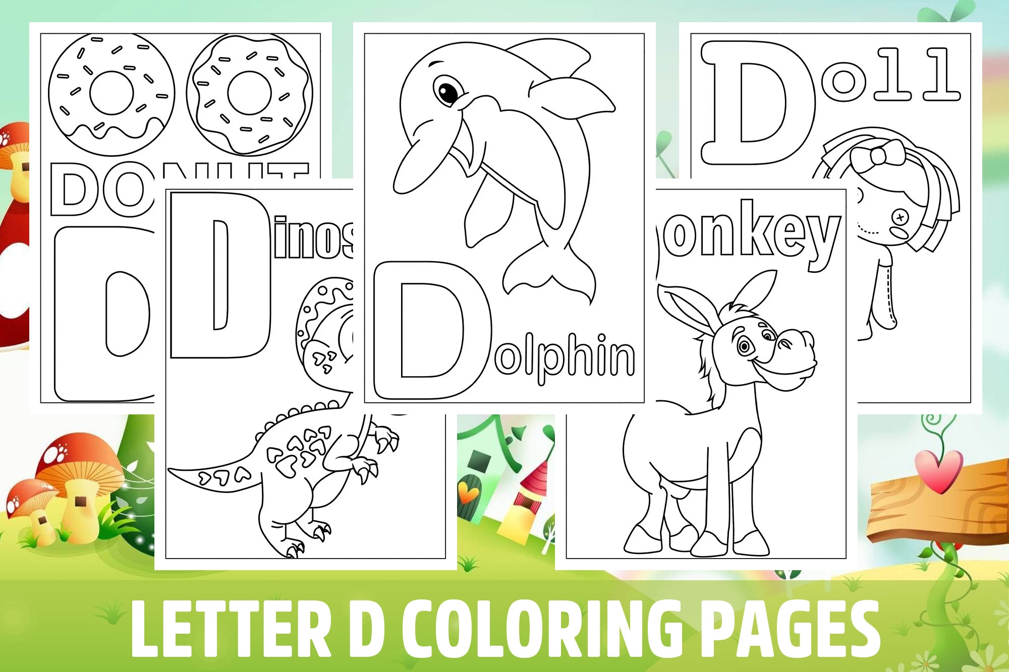 letter d coloring sheet