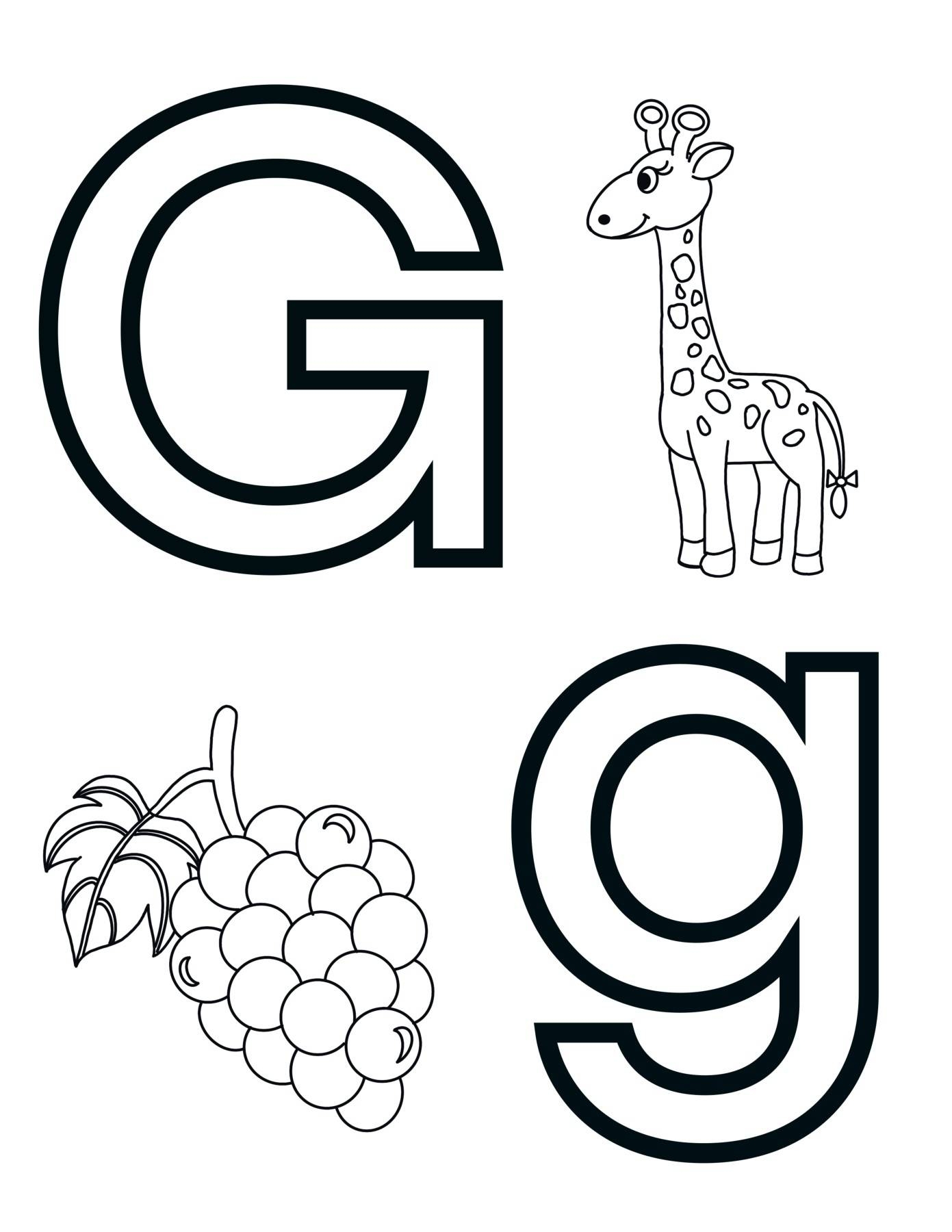 Letter G Alphabet Coloring Page Sheer By Knox Worksheets TPT