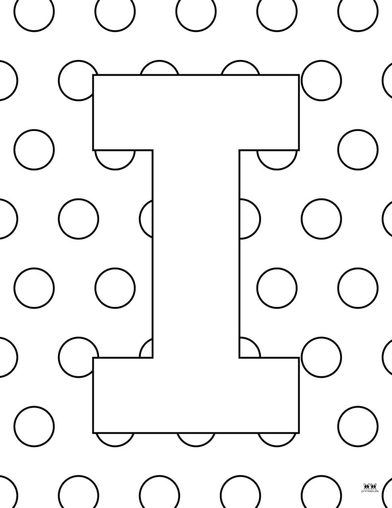 letter i coloring page