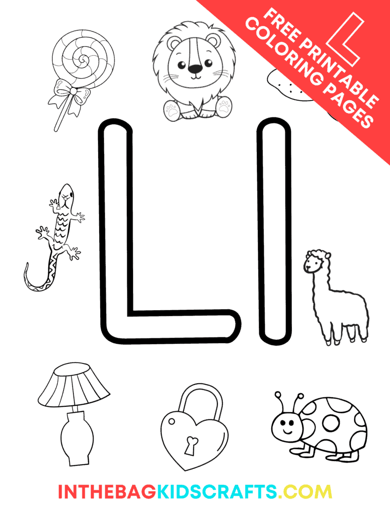 Letter L Coloring Pages FREE Printables In The Bag Kids Crafts