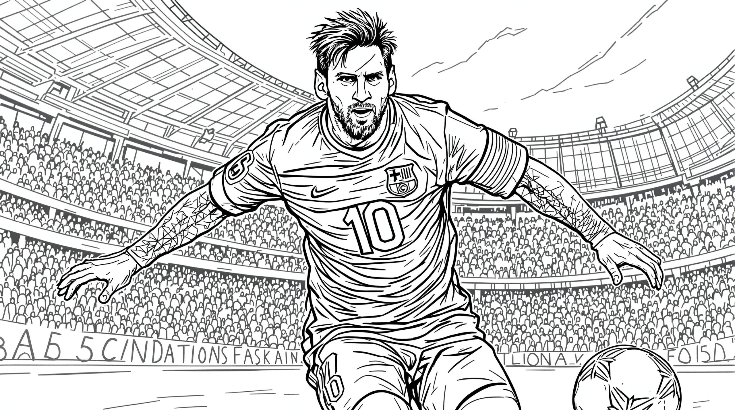 Lionel Messi Soccer Coloring Page Free PDF Download Colorazen Lionel Messi Soccer Coloring Page Free PDF Download Colorazen