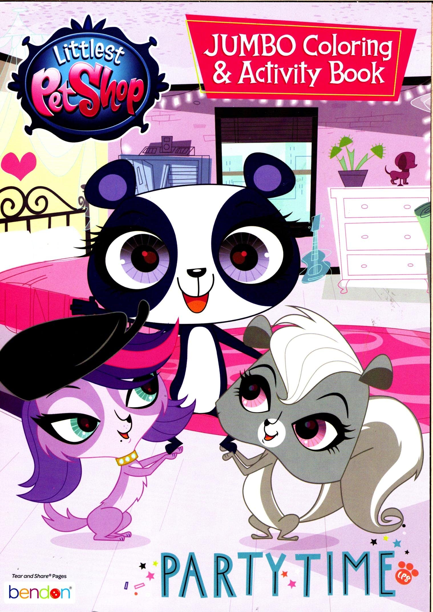Littlest Pet shop Party Time Jumbo Coloring Activity Book EBay
