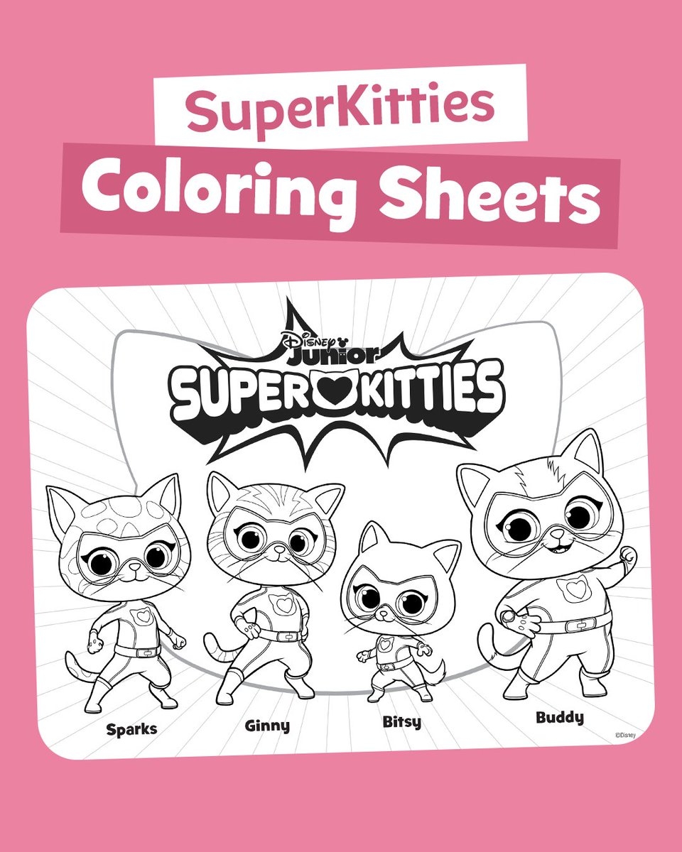 Looking For A Fun Activity This Superkitties Coloring Sheet Is Purr fect For Your Little Artists Download It Here Https t co JlmS6teOB1