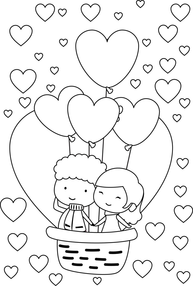 coloring pages for love]