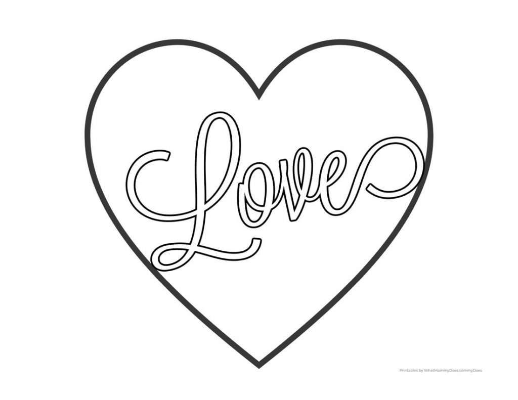printable heart coloring pages