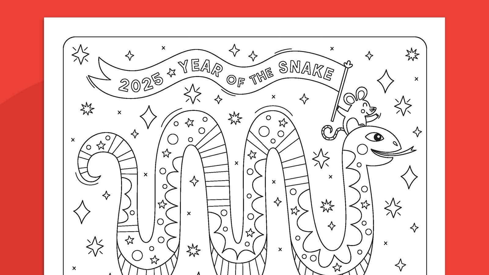 Lunar New Year 2025 Coloring Page Grab Our Free Download We Are Teachers