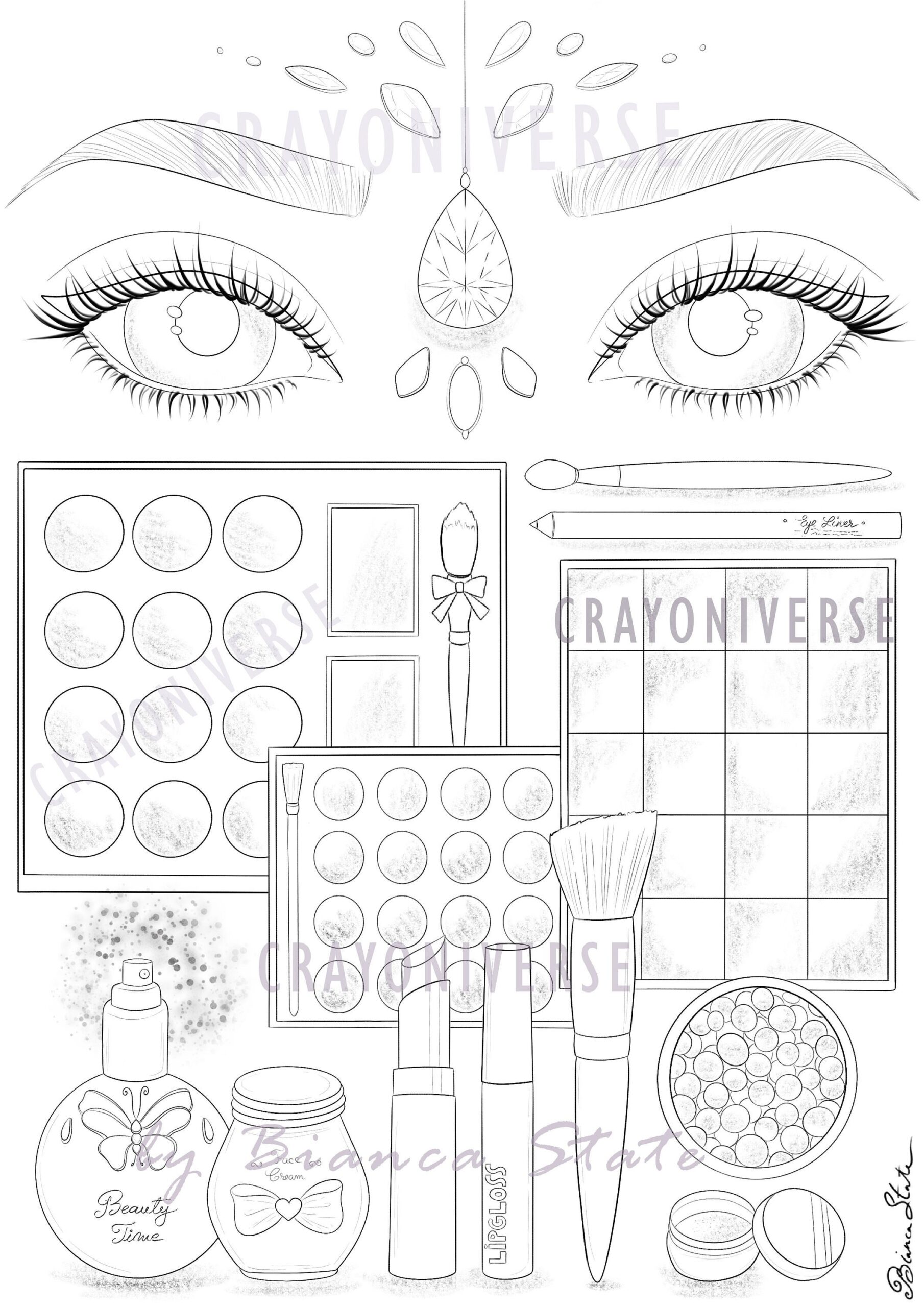 coloring pages for makeup coloring pages for makeup