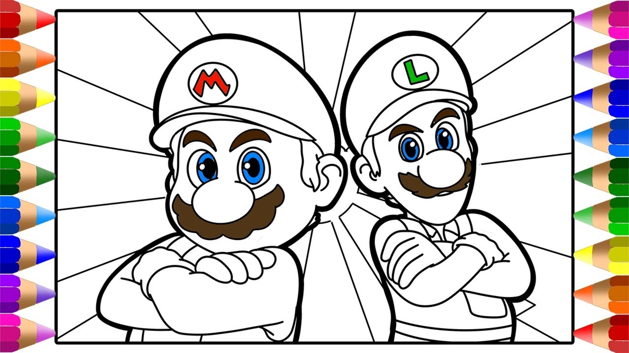 mario luigi coloring pages