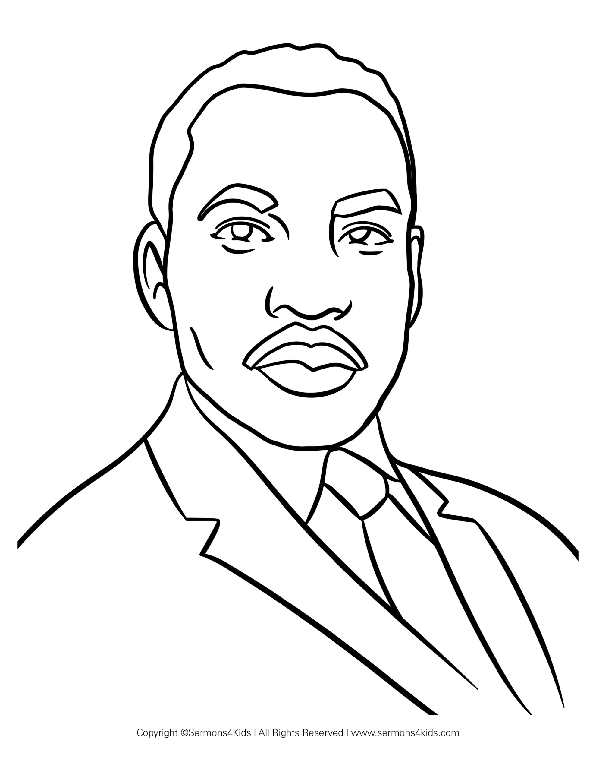martin luther king coloring page