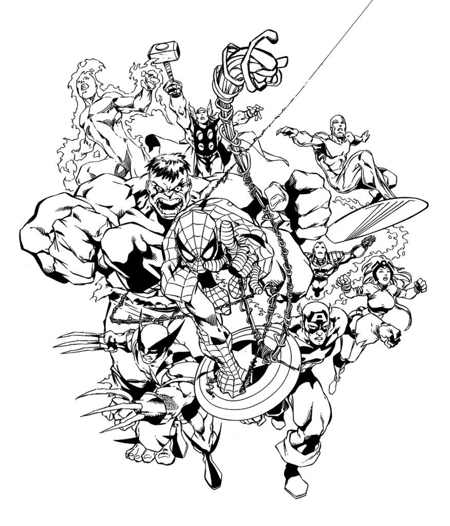 marvel comics coloring pages