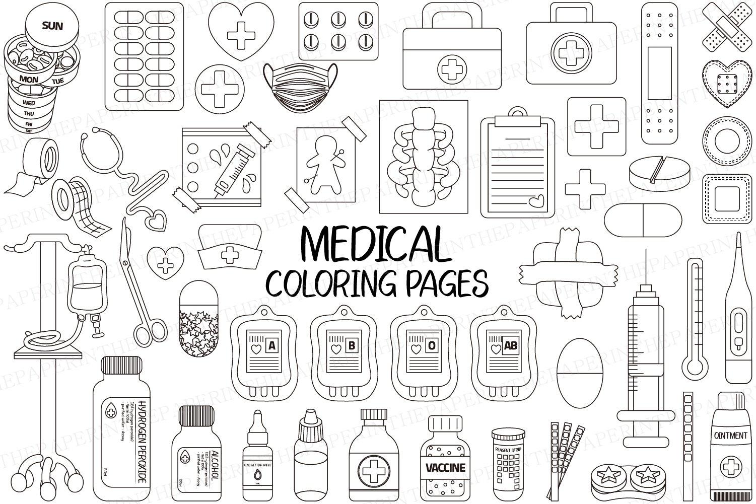 Medical Coloring Pages Healthcare PNG
