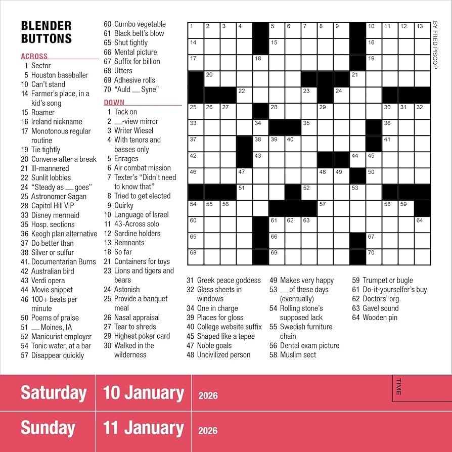 Mensa 10 Minute Crossword Puzzles Page A Day Calendar 2026 Newman Stanley Workman Calendars 9781523530557 Amazon Books