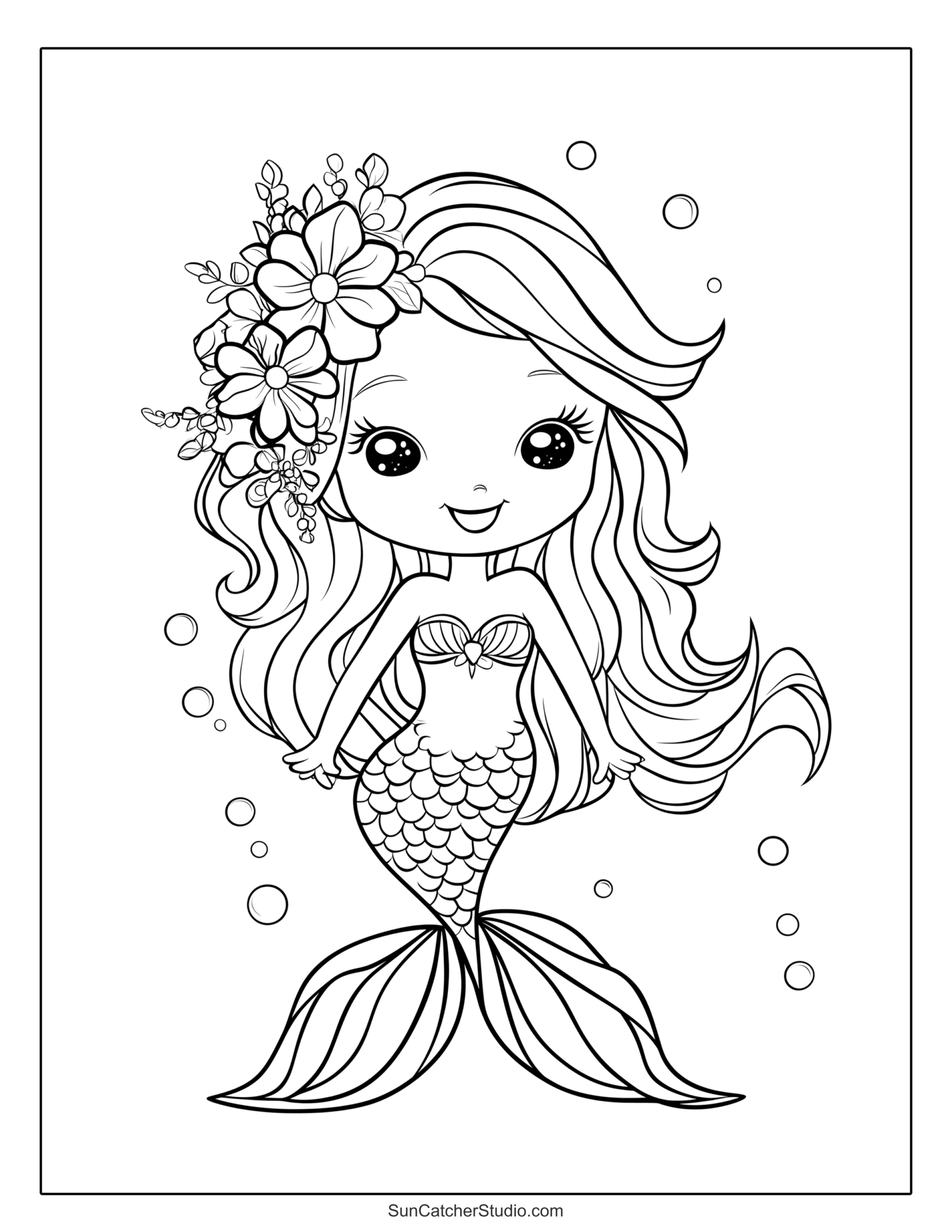 free mermaid coloring pages