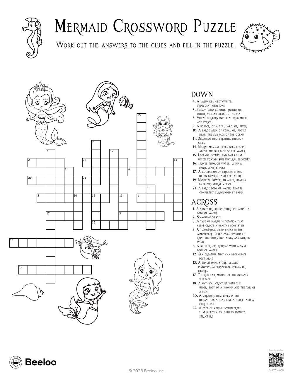 surrounded crossword puzzle clue