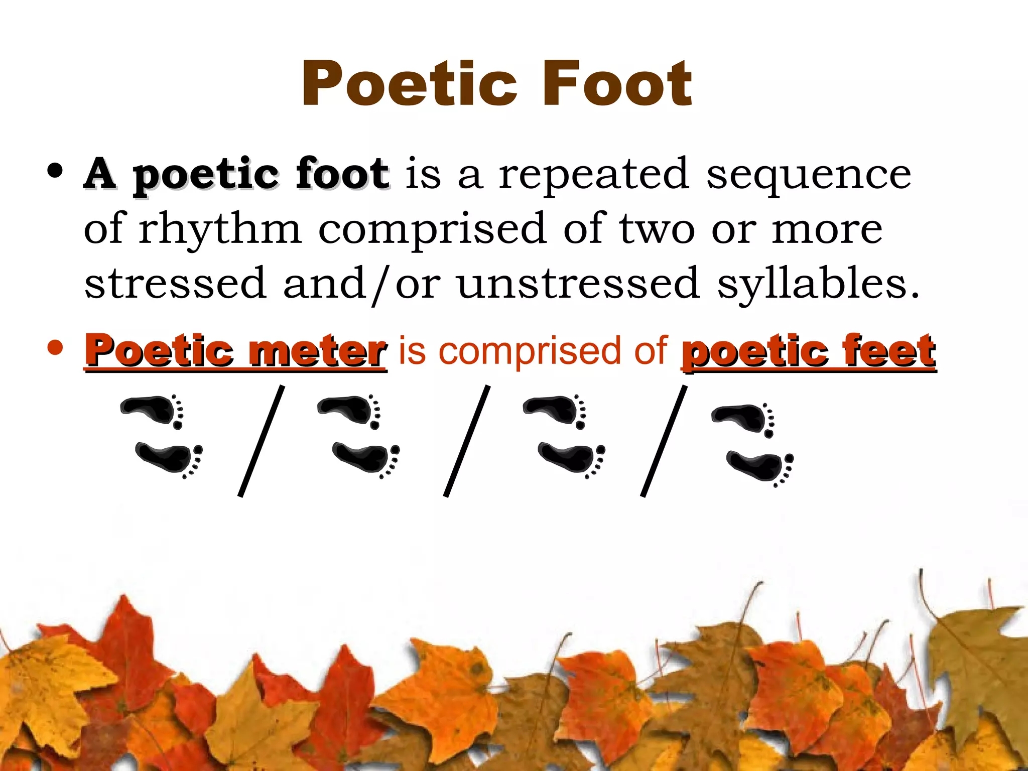 Meter In Poetry PPT