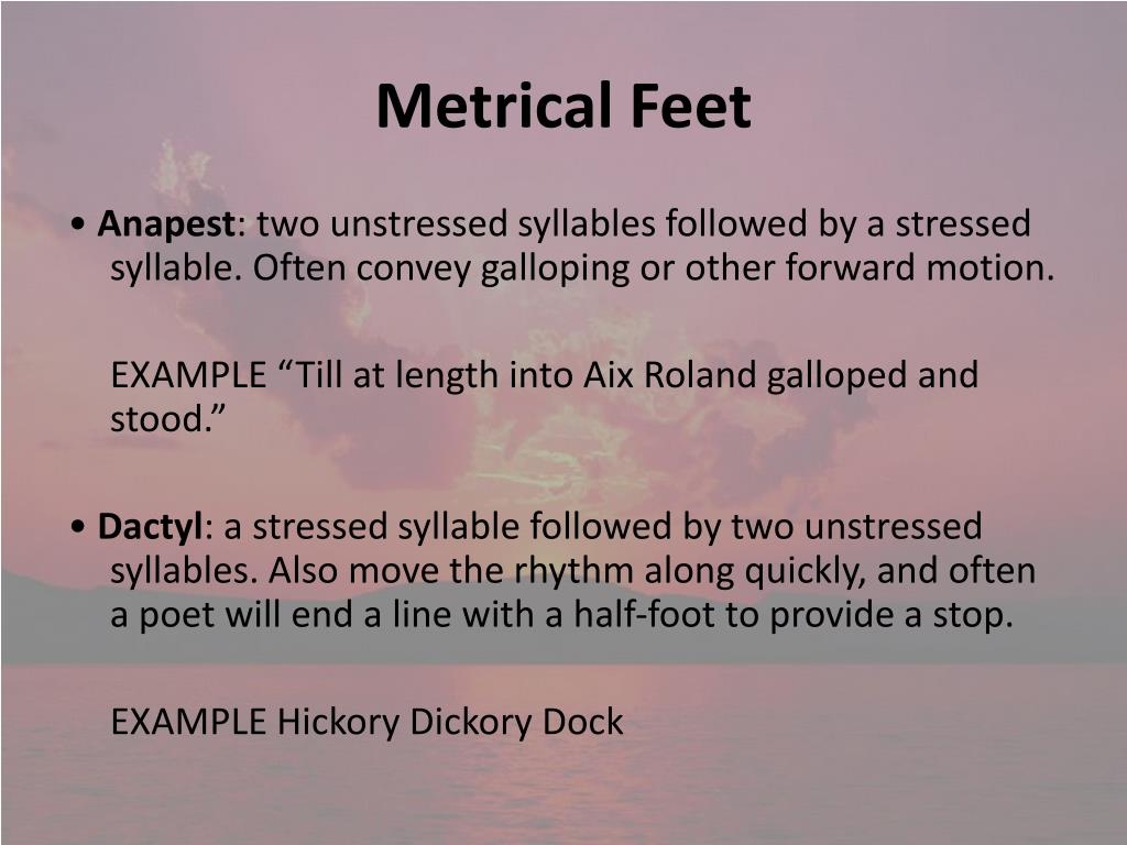 Metrical Foot In Poetry Crossword Clue