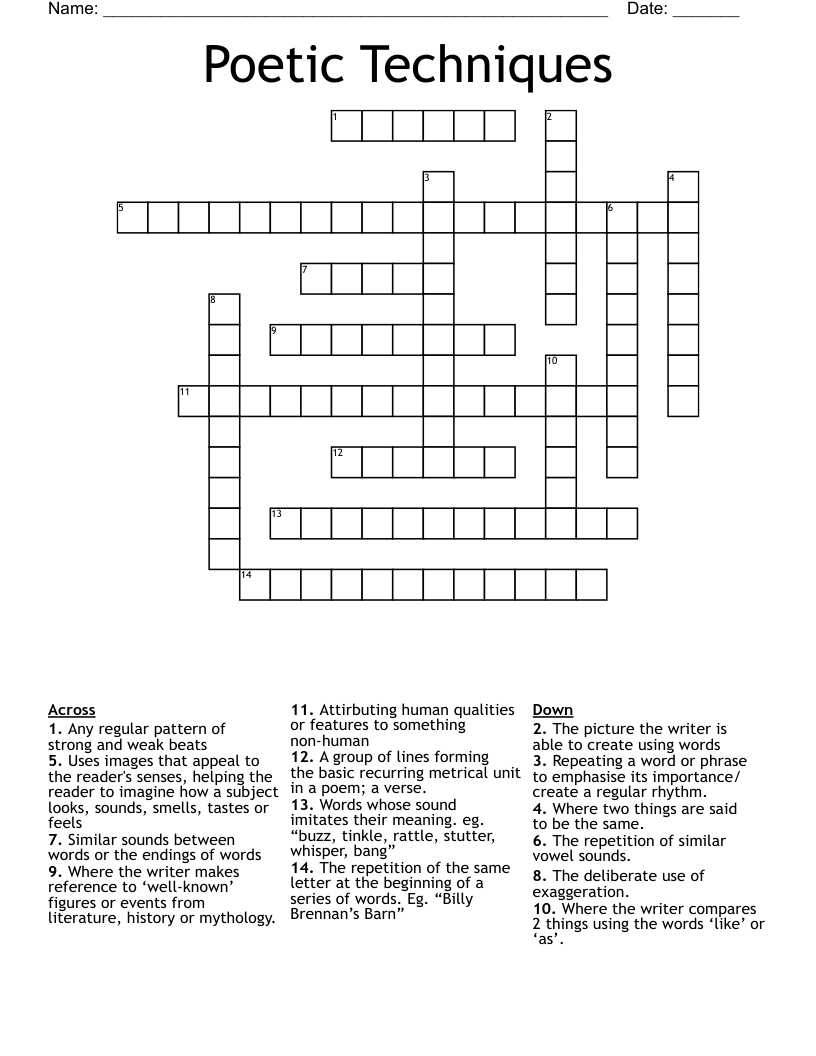 Metrical Foot In Poetry Crossword Clue