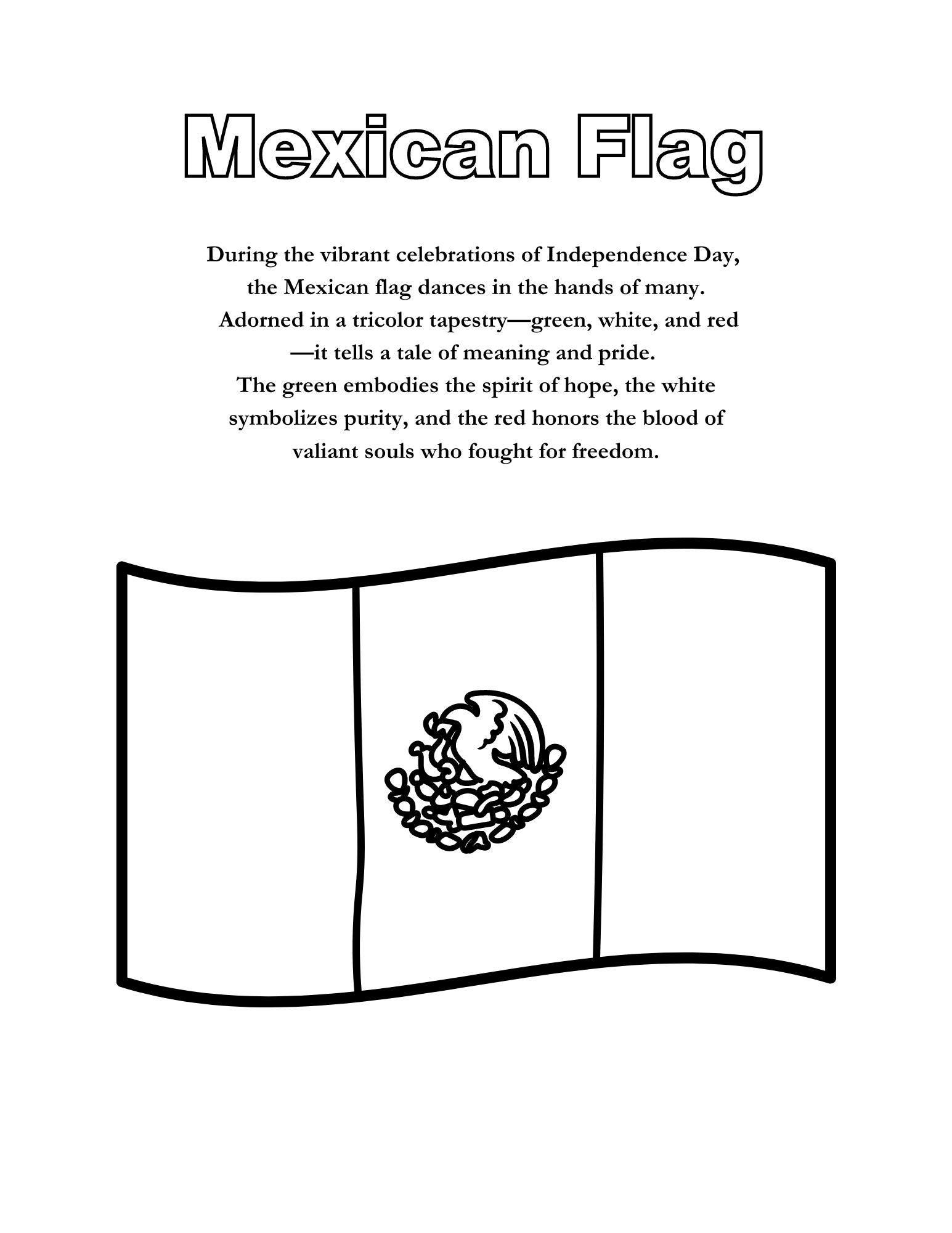 Mexican Independence Day Fun Fact Coloring Book 18 Page Digital Download Etsy
