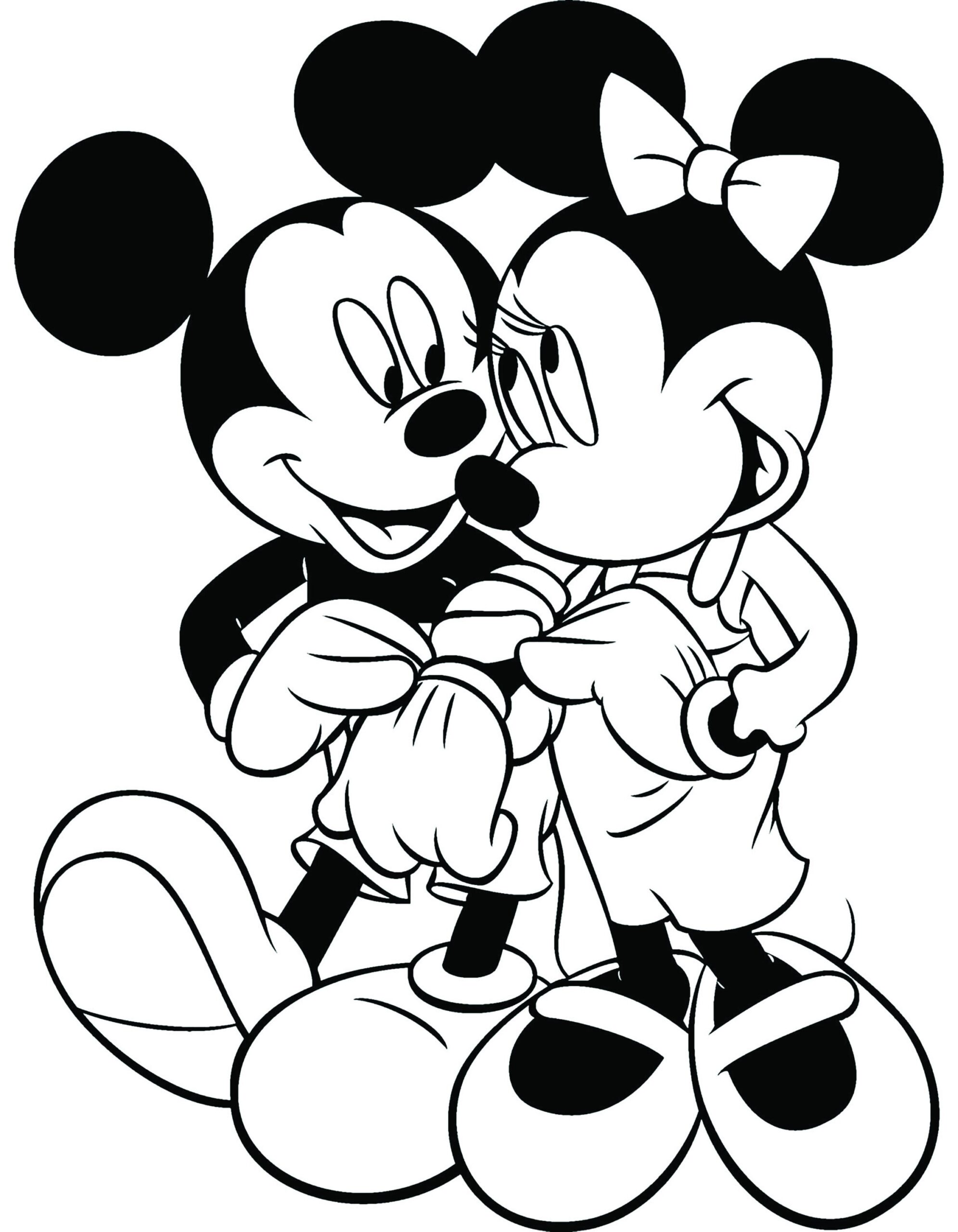 Mickey And Minnie Coloring Pages For Kids PDF Etsy