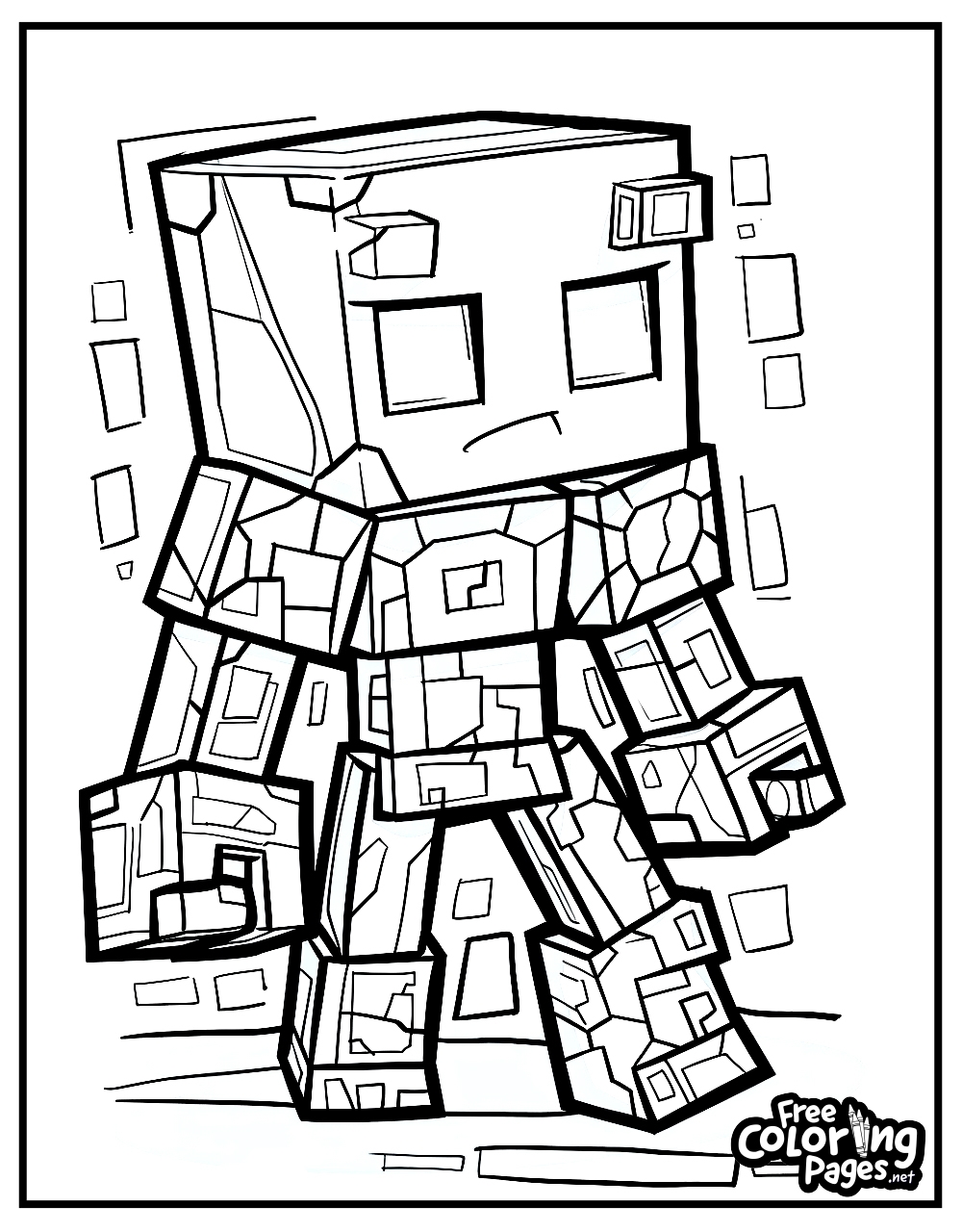 free printable minecraft coloring pages