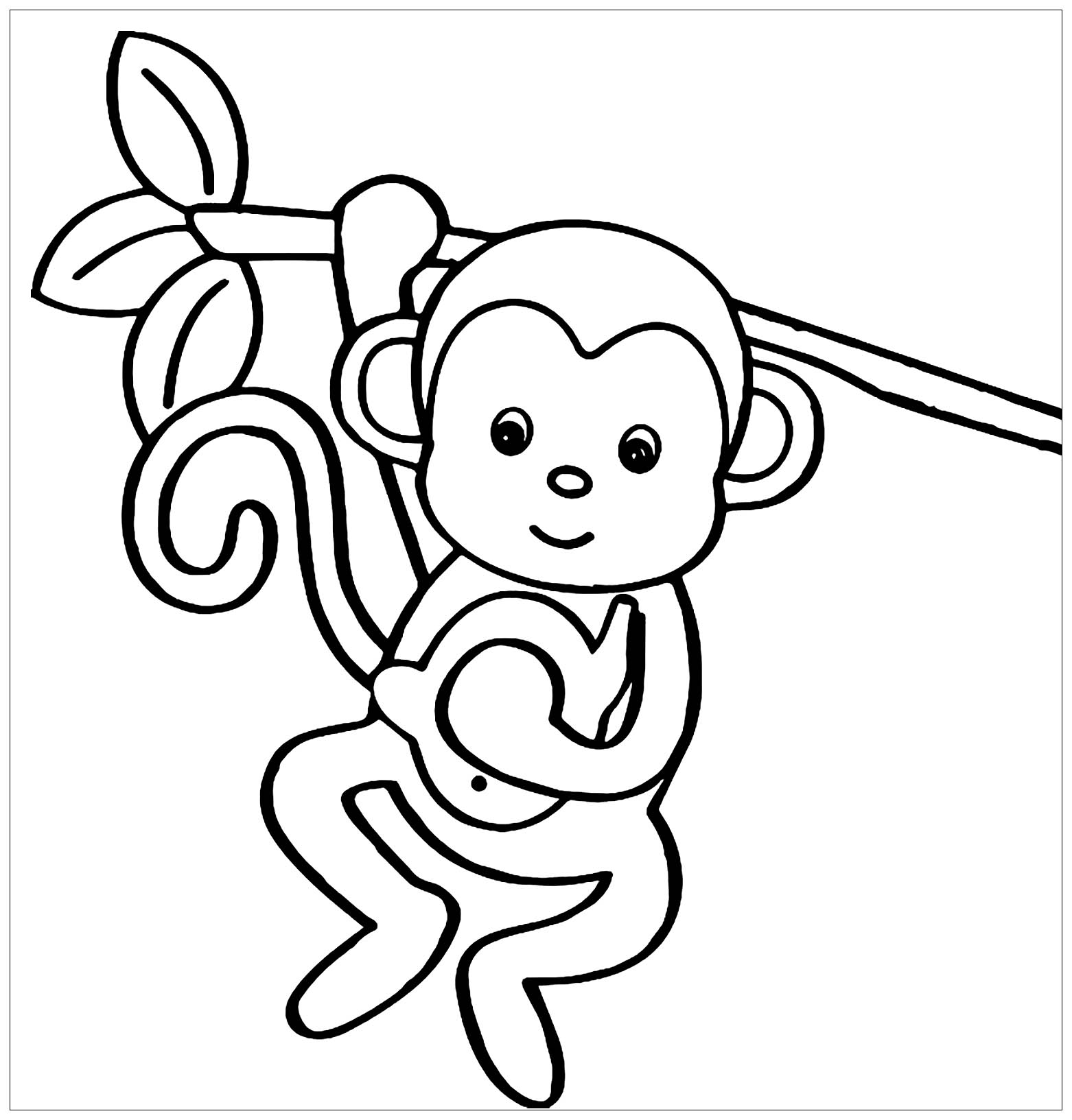 Monkey Coloring For Kids Monkey Coloring Pages Monkey Coloring For Kids Monkey Coloring Pages