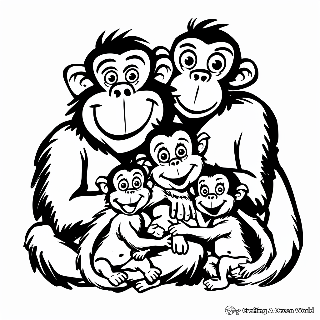coloring pages of monkeys coloring pages of monkeys