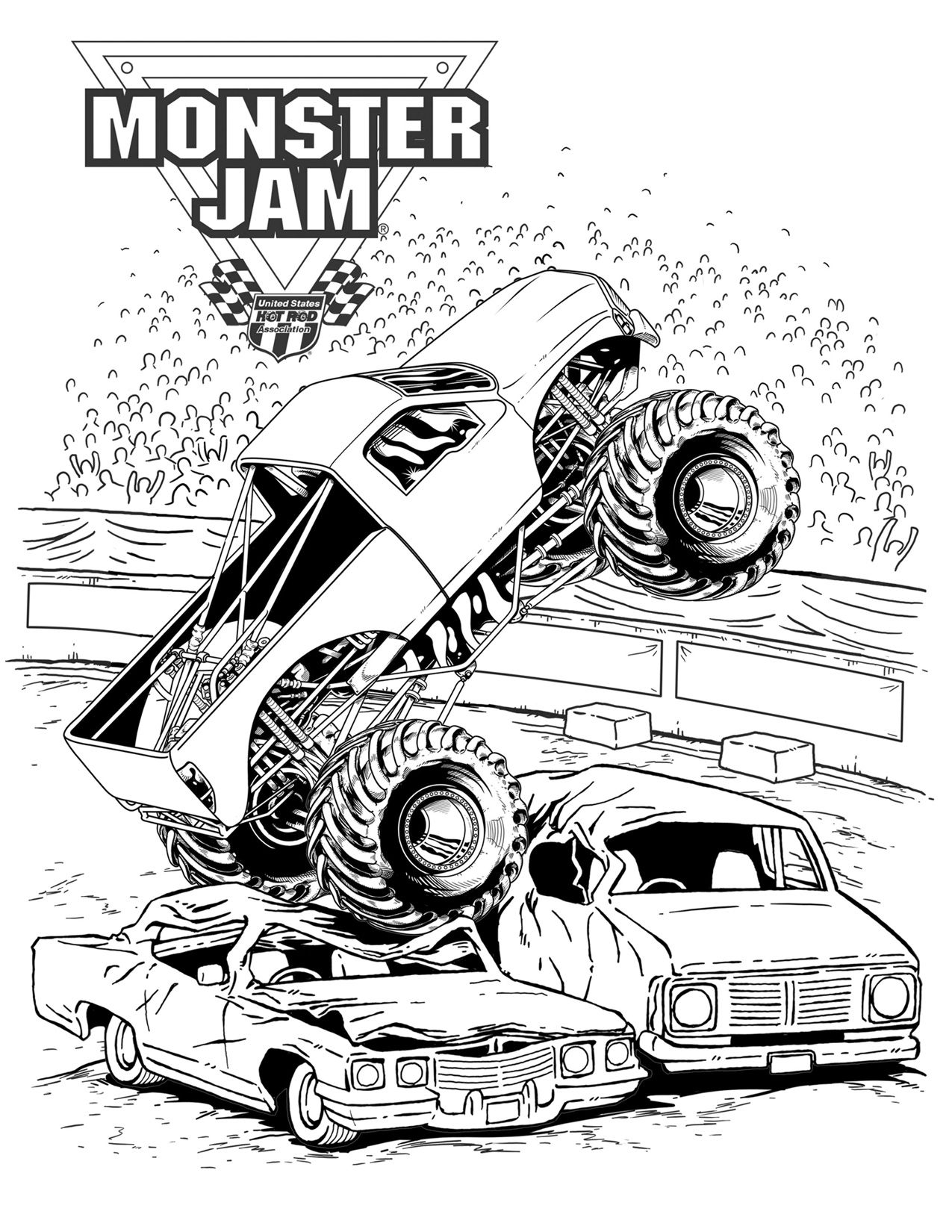 monster jam coloring page