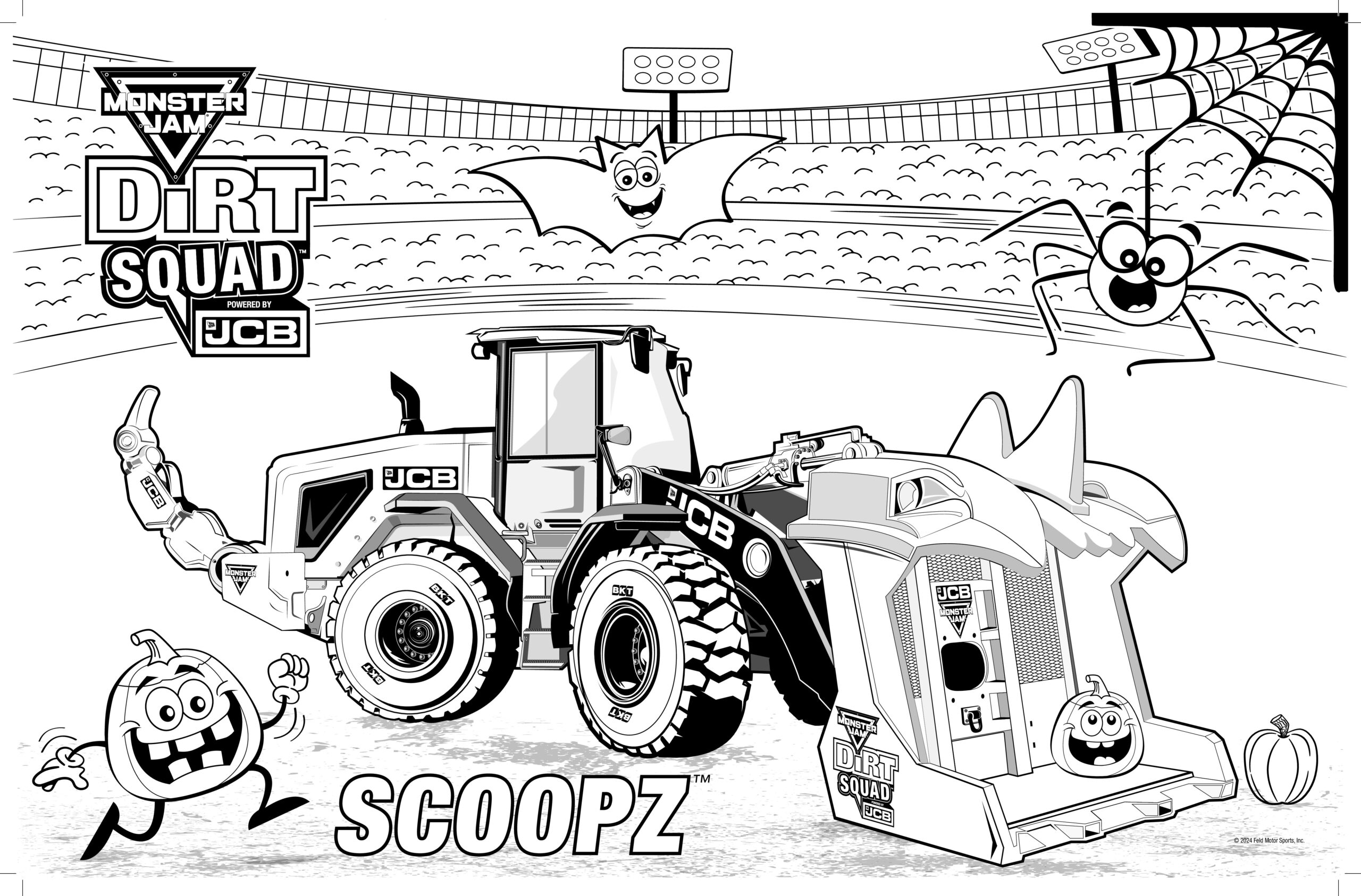 Monster Jam Halloween 2024 Coloring Page Monster Jam 