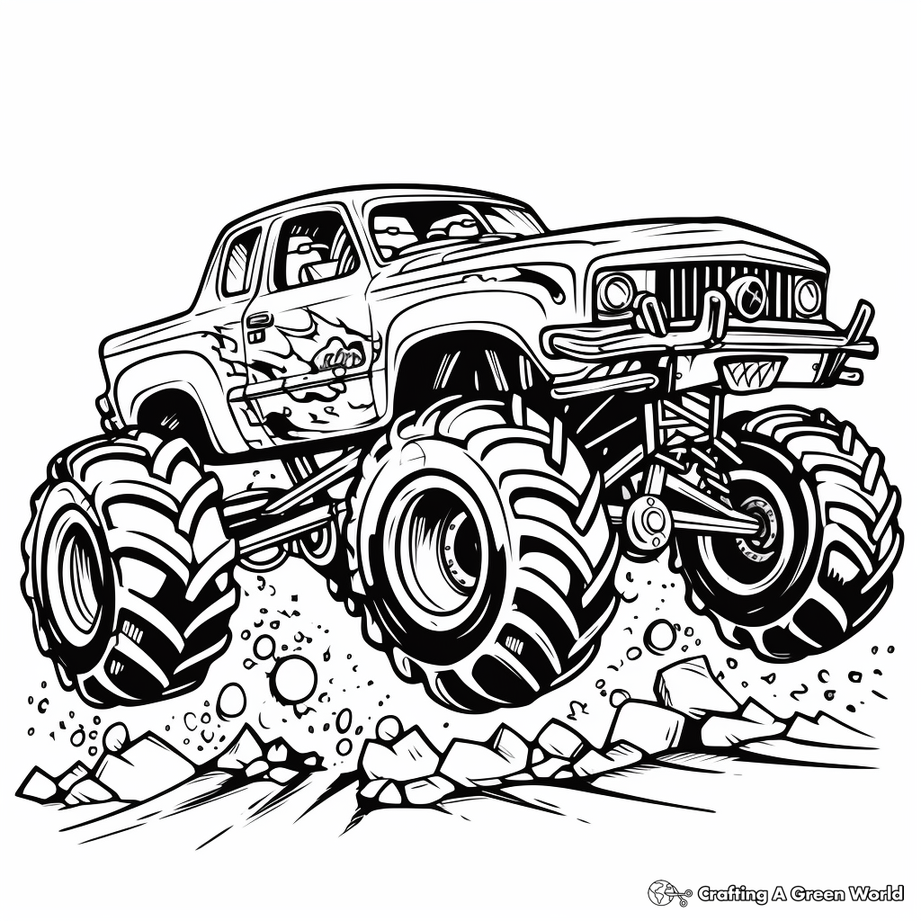 grave digger coloring pages grave digger coloring pages