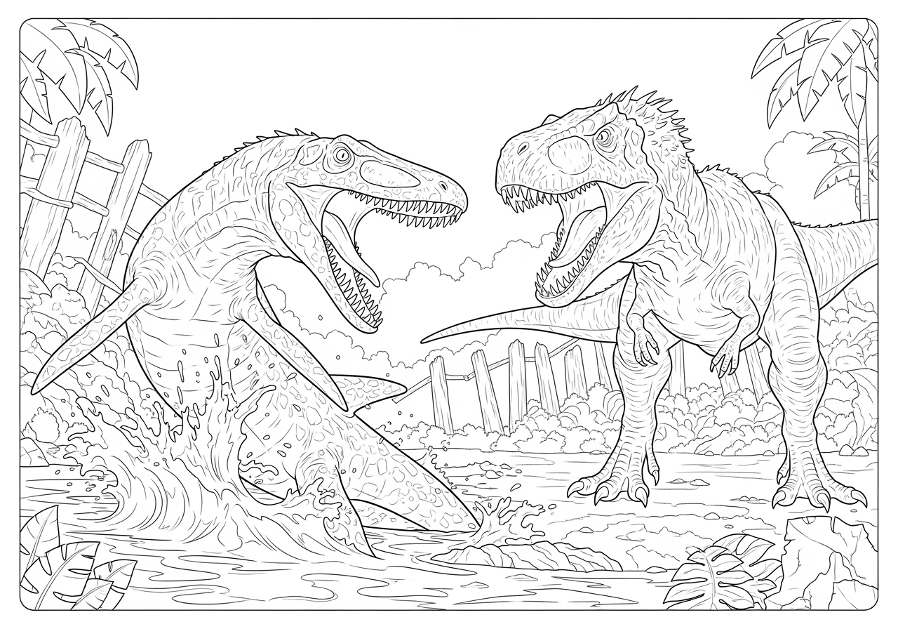 Mosasaurus Indominus Rex Jurassic World 