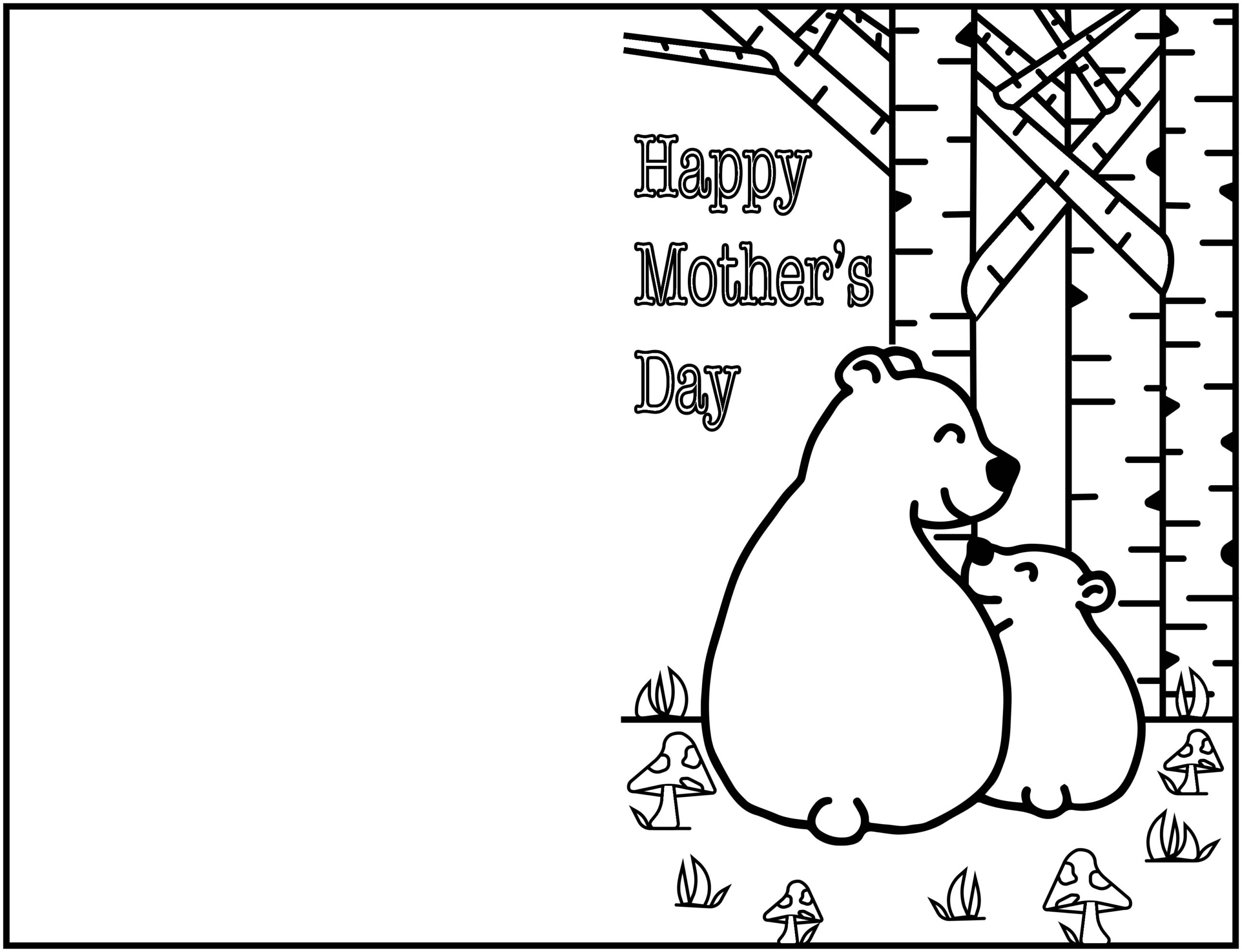 Mother s Day Coloring Cards