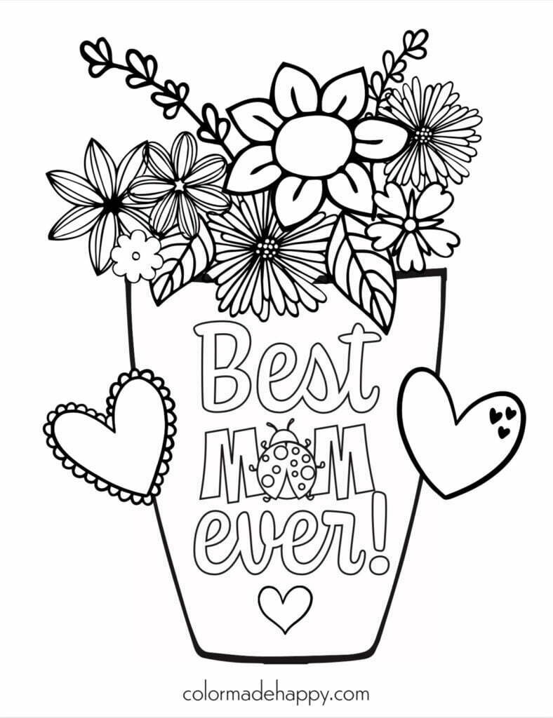 mother's day coloring pages