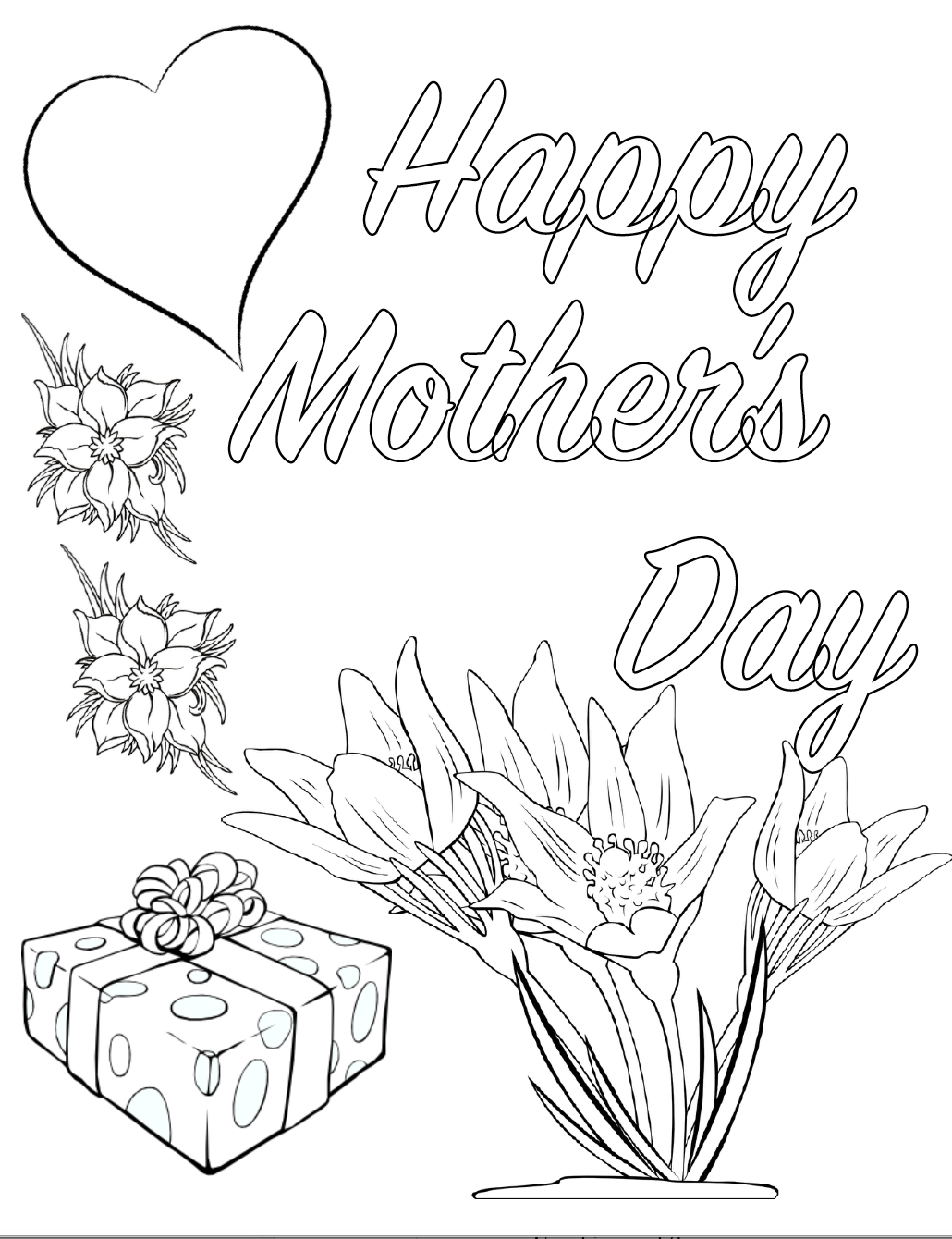 mothers day coloring sheet