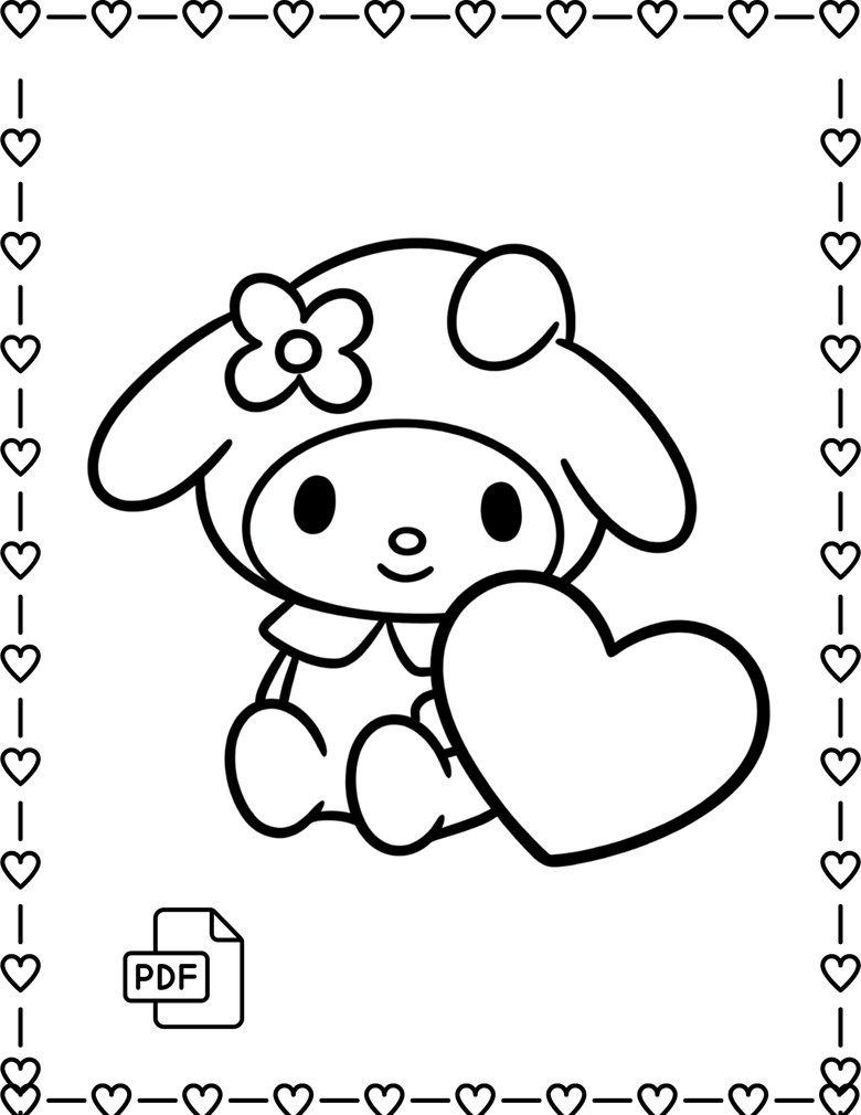 coloring pages my melody