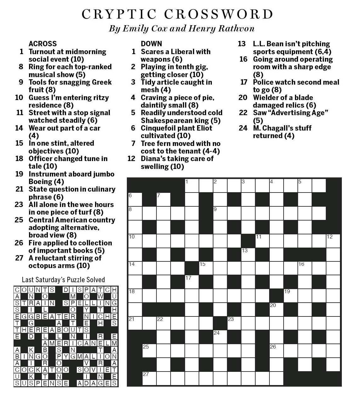 National Post Cryptic Crossword Forum Saturday December 10 2016 Creating A Craving