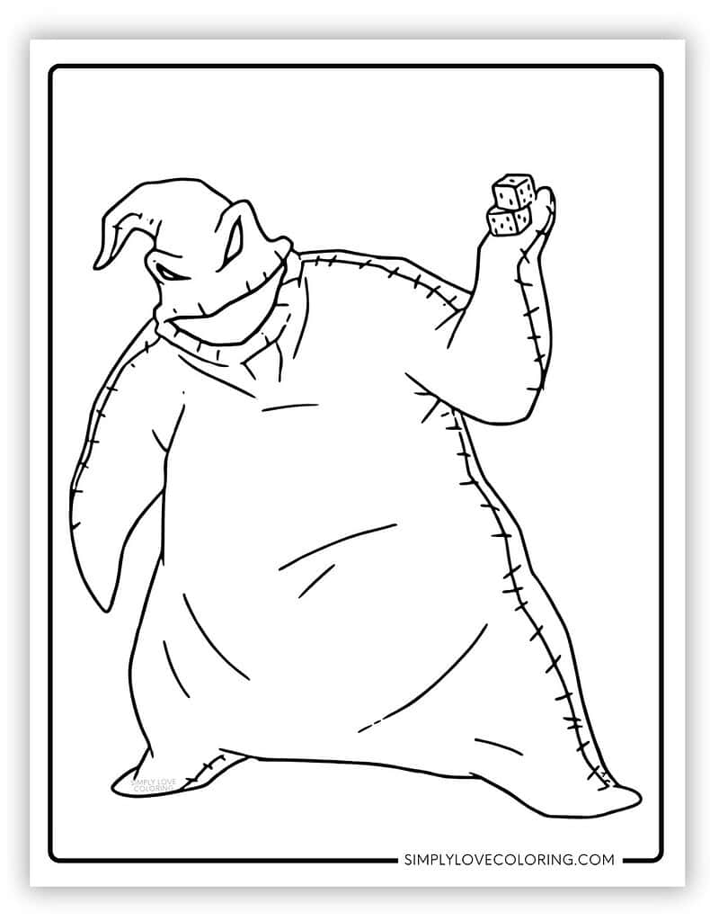Nightmare Before Christmas Coloring Pages Free PDF Printables Simply Love Coloring