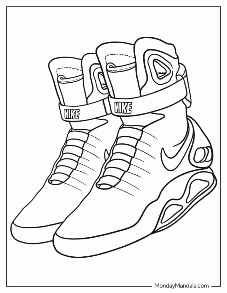 Nike Jordan Sketch Jordans Drawing Air Jordan Coloring Page Air Jordan Mid Meticulous Laser