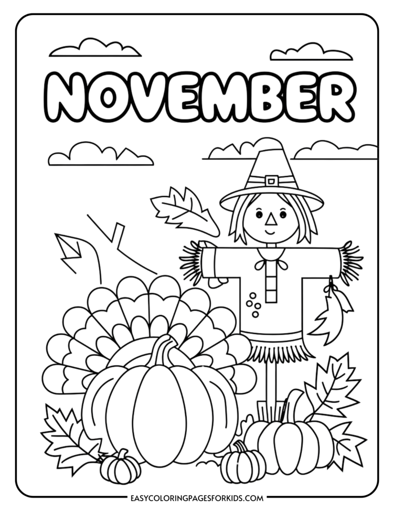 November Coloring Pages 6 Free Printable PDF Pages Easy Coloring Pages For Kids