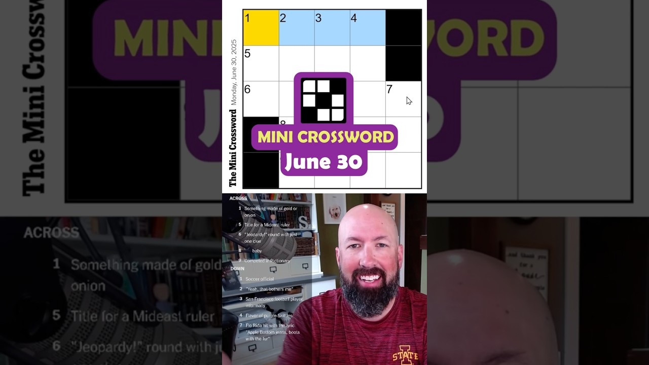 NYT Mini Crossword June 30 YouTube