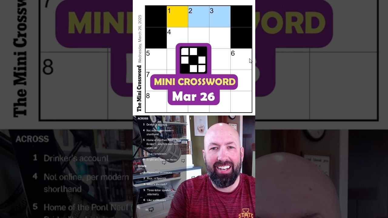 NYT Mini Crossword Mar 26 YouTube