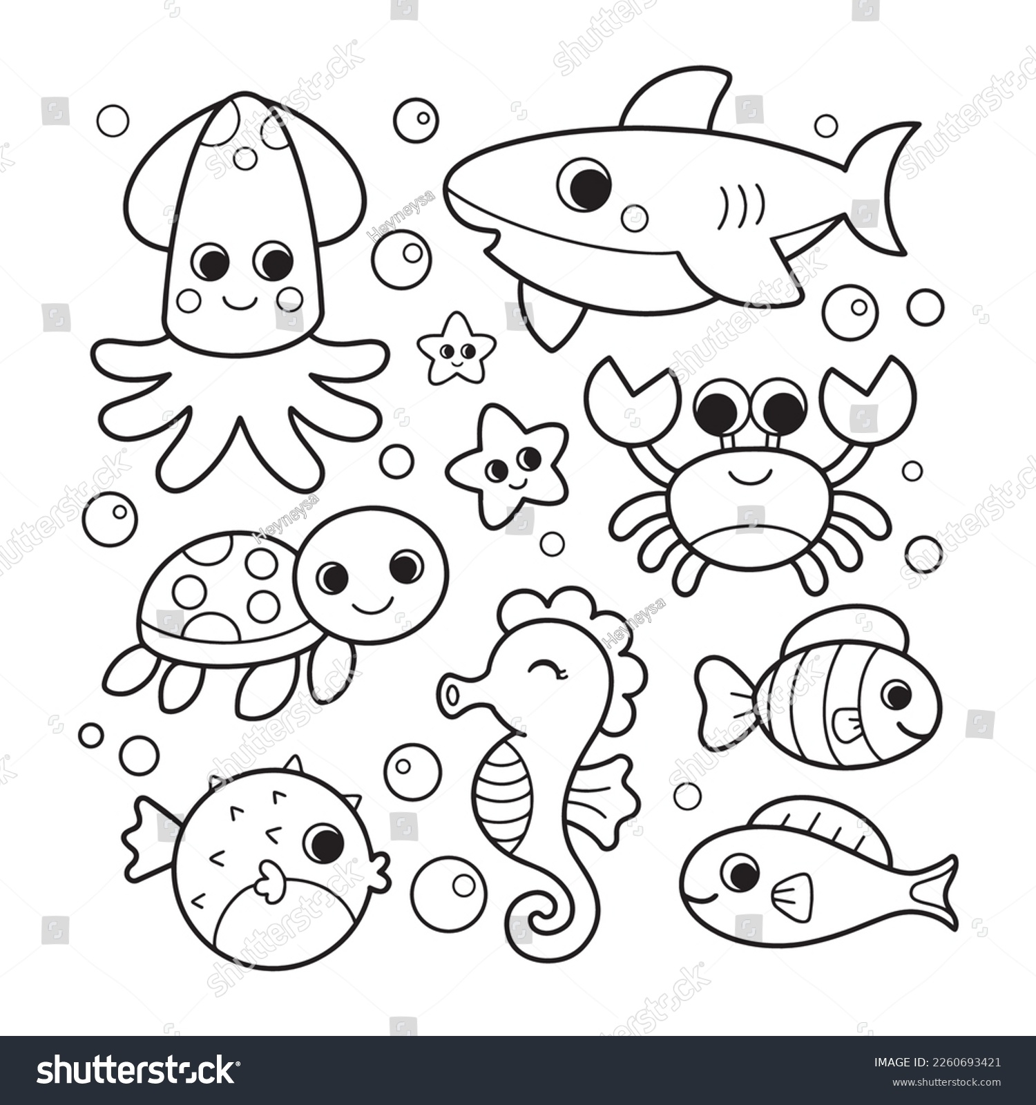 ocean creatures coloring pages